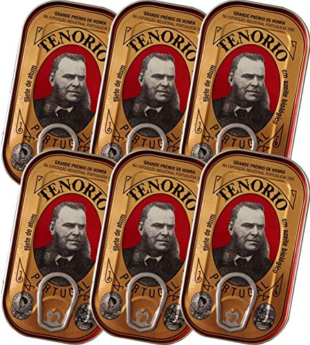 6x120 g Tenorio Thunfischfilets in organischem Olivenöl - Omega-3 - Premium Qualität | Portugal