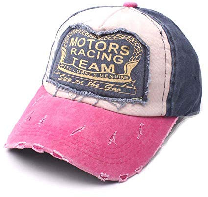 Cappello Berretto Uomo cap Cool Autumn Men Berretto da Baseball in Cotone Motors Racing Team Vintage Snapback Cappello Hip Hop per Donna Cappelli da Sole-Rose_Red