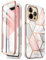 i-Blason Cosmo Series Slim Full Body Schutzhülle für 6,1 Zoll iPhone 13 Pro (2021 Release), Marmor Rosa
