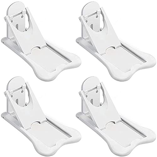 LATRAT 4 piezas de seguridad para niños puertas de armario, cerradura de puerta corredera, para bebé con almohadilla adhesiva, cerradura de puerta corredera para cerradura de seguridad infantil