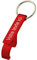 Porte clé en métal couleur Alu décapsuleur personnalisable - Gravure Laser Rouge