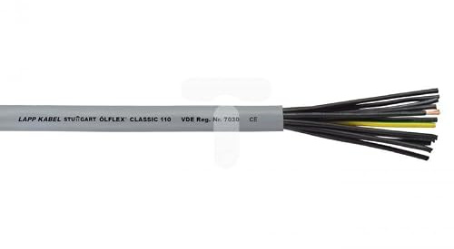 LAPP KABEL 1119812 ÖLFLEX Classic 110 ölbeständige PVC Steuerleitung, 12 X 0.75 Aderzahl und mm² je Leiter, 100 Meter