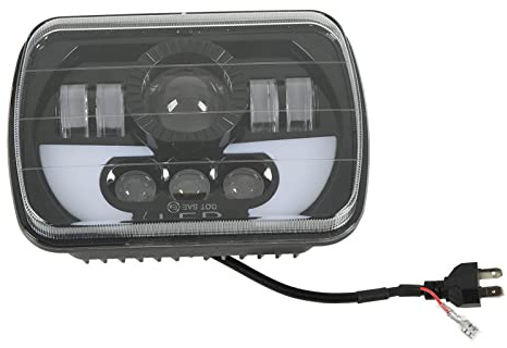 Tbest Phare Carré de Moto, Phare LED Carré 5x7in 90W Projecteur Feux de Croisement IP67 étanche pour Moto de Voiture
