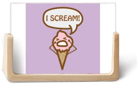 Fotorahmen / Bilderrahmen / Bilderrahmen für Eiscreme / Trauer, Holz