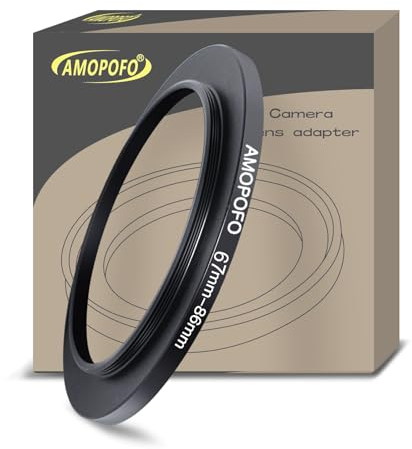 67mm-86mm Anello per filtro in metallo da,compatibile con tutti gli obiettivi della fotocamera da 67mm con 86mm UV,ND,CPL da.in materiale fresato CNC
