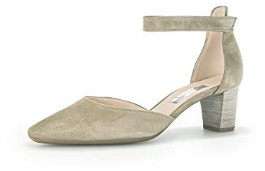 Gabor Women Court Shoes, Ladies Strappy Court Shoes,Heel Shoes,Ankle Strap,Strap Shoe,Heel Holder,Green (Schilf),40 EU / 6.5 UK