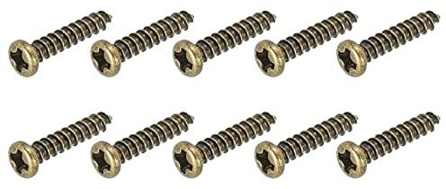 PATIKIL Guitar Tuners Screw, Metal Guitar Tuners Tuning Pegs Machine Heads Phillips Screws 2.1x10mm Iron Bronze for Electric Bass, Folk Guitar Pack of 50
