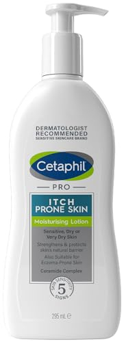 Cetaphil PRO Body Moisturizer, 295 ml, Feuchtigkeitslotion für zu Juckreiz neigende und zu Ekzemen neigende Haut, mit Niacinamid und Sheabutter, veganfreundlich