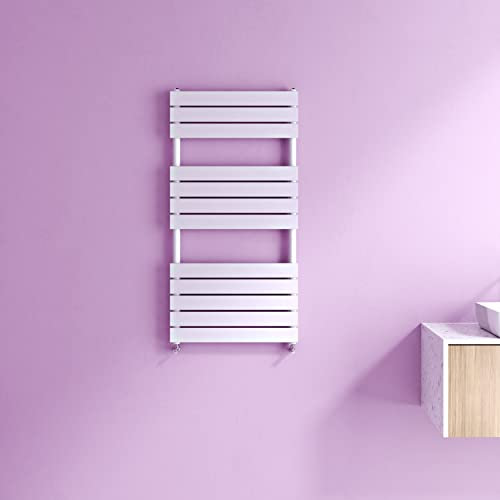 Towel Radiator White Flat Panel Heated Towel Bathroom Radiators Central Heating Rail Radiator Warmer Wall Mounted Ladder Rad 1200x600mm