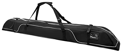 MOPHOEXII Skitasche, einzelne Skitasche für Flugreisen, Skitasche mit separatem Stangenschlitz, Ski-Reisetasche für Schneeausrüstung, Stöcke und Zubehör