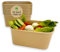 ECOPICNIC Ensaladeras Rectangulares de Papel Kraft 50 unidades 1000 ml | Cuencos desechables de cartón kraft, ideales para ensaladas, comidas para llevar y aperitivos