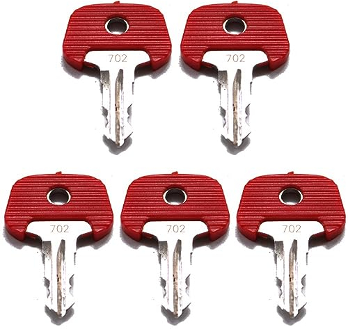 Shinekoo - Lot de 5 clés de rechange pour Jungheinrich - 702 pièces - Bouton-poussoir - Manuel - Rouge