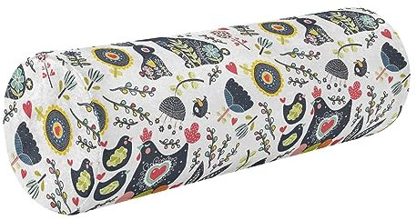 Niedliche Ostern Urlaub Kaninchen Yoga Bolster Kissen Nackenrolle Kissen zum Schlafen Dekorative Runde Kissenbezüge Zylinder Memory Foam Kissen