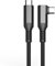 Cuxnoo VR Streaming Link Cable Compatible con Oculus Meta Quest, realidad Virtual Headset Cable Angle USB 3.2 Gen1 C-C de alta velocidad Cable de carga rápida, 4,7 metros (Black-Braided)