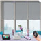 Graywind Customized Smart Solar Blinds, Fireproof Electric Roller Blinds Compatible With Alexa Google, Rechargeable Motorized Window Shades with Remote for Home Office Patio, 5% Openness Grey
