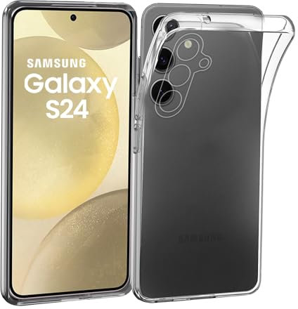 For Samsung Galaxy S24 Case Silicone Gel Protective Slim Bumper Soft Phone Cover - Crystal Clear Transparent