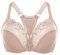 MELENECA Women's Racerback Front Fastening Lace Unlined Plus Size Underwire Bra Beige 38DD