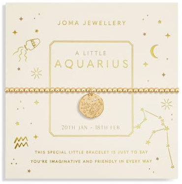 Joma Jewellery STAR SIGN A LITTLE AQUARIUS Gold Plated Bracelet in 17.5 cm stretch