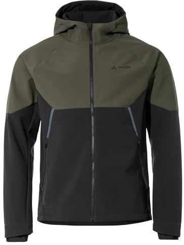 VAUDE Softshell Fahrradjacke Herren Qimsa – Wasserdichte & atmungsaktive Softshelljacke Herren, reflektierende Details, ideal fürs Radfahren im Herbst & Winter - in khaki, Größe: 3XL