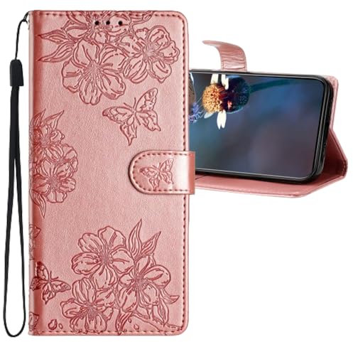 QIWEIQING Hülle für Samsung Galaxy Note 20, Premium Faltbar Flexibel Flip Brieftasche Dünne Ledertasche Handyhülle mit Kartenfach Ständer Flip Schutzhülle für Samsung Galaxy Note 20.Rose Gold XYH
