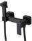 Pulverizador De Bidé Para Inodoro Kit Ducha Higienica Grifo Bidet Para Wc Monomando Agua Fría Y Caliente negro cuadrado