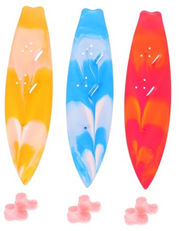 ibasenice 3stücke Teiliges Mini Surfbrett Mit Kunststoff-surfschuhen Realistische Strand Deko Puppen Zubehör Für Strandspielzeug Vielseitig Für Sammlungen Fotografie Und Geburtstagsdeko