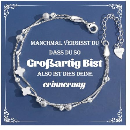 CheersLife Armband Damen,Geschenke für Frauen,Kleeblatt Armband Damen Silber,Geschenke für Teenager Mädchen Beste Freundin Tochter Schwester,Geburtstagsgeschenk für Frauen Weihnachten Valentinstag