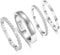 KENIY 4 Stück Silber Ringe Frauen Stapelringe mit Zirkonia 925 Ringe Set Damen Fingerring Daumenringe Verlobungsring Schmuck