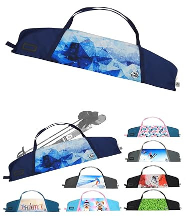 BambiniWelt by Rafael K. Skitasche [Skitasche für Kinder] Skisack für Ski Skistöcke Handschuhe Skibag Skicover Kinderskitasche (Modell 02, 125cm)