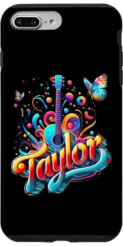 iPhone 7 Plus/8 Plus Taylor First Name I Love Taylor Birthday Girl Groovy 80's Case