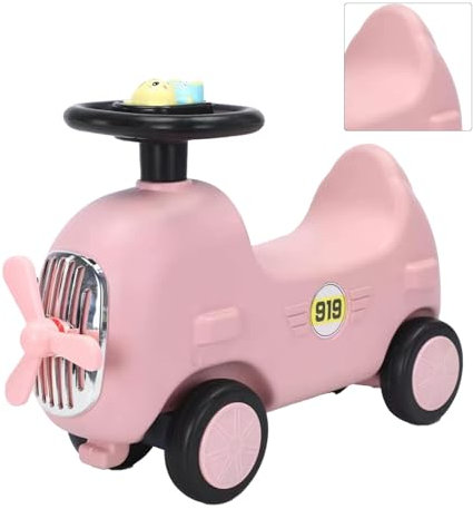 Itonash Baby Rockig Pferdespielzeug Ergonomic 2 in 1 Kind Ride mit Rockiger Pferdespielzeug Sicheres Stabiles Baby -Rocker -Auto mit Pedal für Kinder (Rosa)