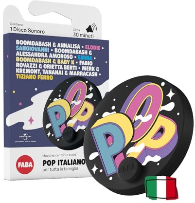 FABA Schallplatte - Italienischer Pop für die ganze Familie - Musik und Lieder für Jungen und Mädchen 5-10 Jahre - Hörbar mit Geschichtenerzähler und FABA+, Lernspiel italienische Version