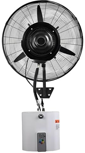 Wall Mounted Outdoor Misting Fan, 3-Speed High Velocity Patio Fans, 90° Oscillation Fan with Mist, Commercial Atomization Quiet Fan for Patio Outdoor Use Camping, Patios, Picnics,81cm/31.9in