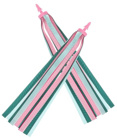 UPKOCH Kinder Fahrradquasten Lenkerbänder aus Polyester Kunststoff Dekorative Luftschlangen für Roller und Dreirad Glitzernde Fahrrad Deko für Kinderlenker
