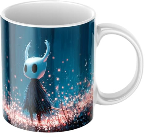 Taza Hollow Knight - Regalo Original para Gamers - Taza de Cerámica 330 ml con Diseño Épico - Apta Microondas y Lavavajillas (Azul)