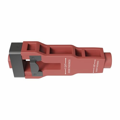Door Latch Mortise Tool, Mortice Lock Jig 1-3/8 or 1-3/4 Door Lock Handle Jig Hole Saw Kit for Scoring and Chiseling Door Latch