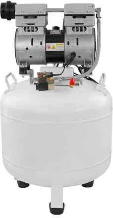 Czyurachel Ultra Silent Druckluft Kompressor, 40L Kessel, 750 W Flüsterkompressor, Doppelmanometer, Luftkompressor mit Öl-Wasser-Abscheider, Druckluftkompressor für Zahnärztliche Behandlungsgeräte