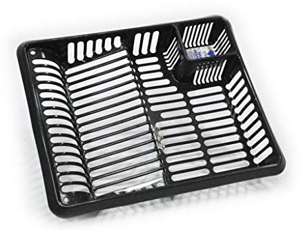 My Bargains Online Shop Graphite Plastic Kitchen Cutlery Dish Drainer