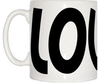 TeeTreeDesigns Louise Name Mug - White Ceramic Coffee Mug - 80mm Diameter, 92mm High - Dishwasher Safe - Home Use - Hot Drinks