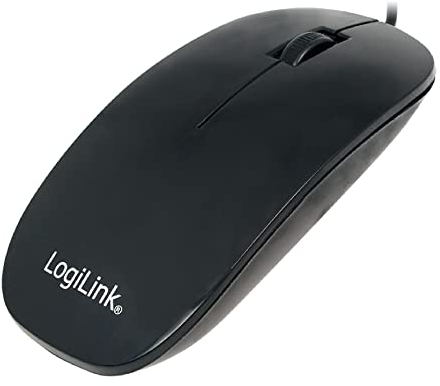 LogiLink Computermaus mit USB Anschluss optischem Sensor und 1000 DPI Abtastung für höchste Präzision und schnelles Arbeiten