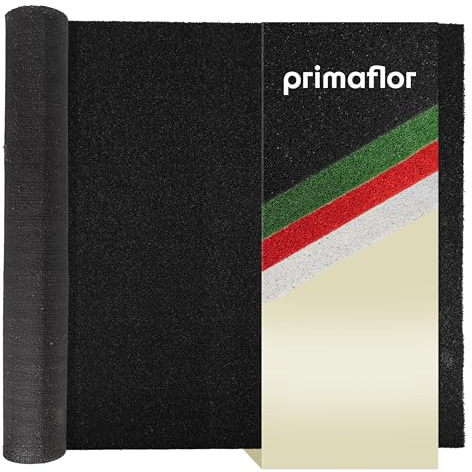 Primaflor Schwarzer Kunstrasen DIAMOND B1 400 x 500 CM – schwer entflammbarer Messeteppich mit schimmernder Oberfläche, Kurzflor, antistatisch, für Events & Ausstellungen – 7mm Kunstgras