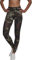 URBAN CLASSICS Leggings Donna Motivo Mimetico con Retina Trasparente, Camo Tech Mesh, Materiale Opaco - Pantaloni Sportivi, Taglia: XS Colore woodcamo/nero