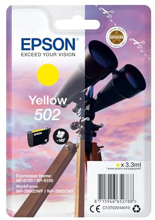 Epson Original 502 Tinte Fernglas Singlepack gelb Standard, XP-5100 XP-5105 XP-5150 XP-5155 WF-2860DWF WF-2865DWF WF-2880DWF WF-2885DWF, ReadyPrint Flex-Tintentarife