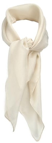 TigerTie Feines Damen Chiffon Nickituch in beige einfarbig Uni - Größe 58 cm x 58 cm - Tuch Halstuch Schal