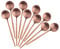 NISDARUN Oro Rosa Cucharilla Acero Inoxidable Cuchara de Café, Redondo Mini Pastel Cuchara Mate Pulido Cucharilla Conjunto de 10