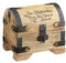 Casa Vivente Kleine Schatztruhe mit Gravur – Zur Konfirmation – Motiv Taube – Vintage Bauernkasse – Helles Holz – Messing-Beschläge – Verpackung für Geldgeschenke – Geschenkidee für Konfirmanden