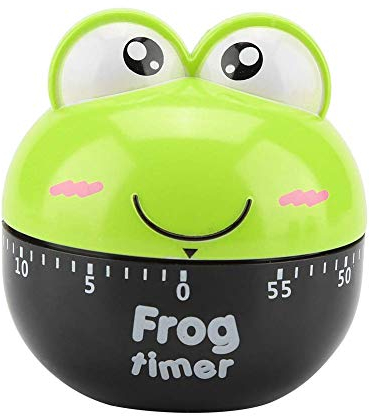 Timer,Küchenuhr Karikatur Tierform Küchenuhr Mechanisch Zähler Uhr Kochen Zeitliche Koordinierung Werkzeug(Green)