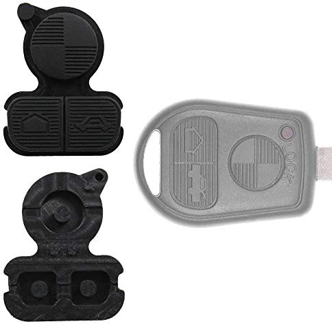 KONIKON 2 Stück Auto Schlüssel Tastenfeld Ersatz Schwarz Neu passend für BMW E36 E38 E39 E46 Z3