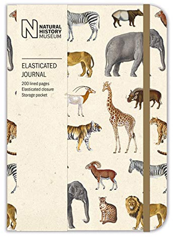 Natural History Museum Safari Animals Elasticated Journal (12.7 x 17.7 cm)