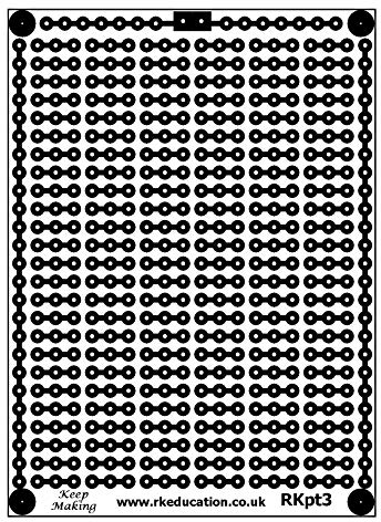 Rk Education Double Sided 5x7cm PCB Copper Matrix Prototyping Stripboard Breadboard for Arduino, BBC Micro:bit, Raspberry PI, PICAXE (RKPT3, White)